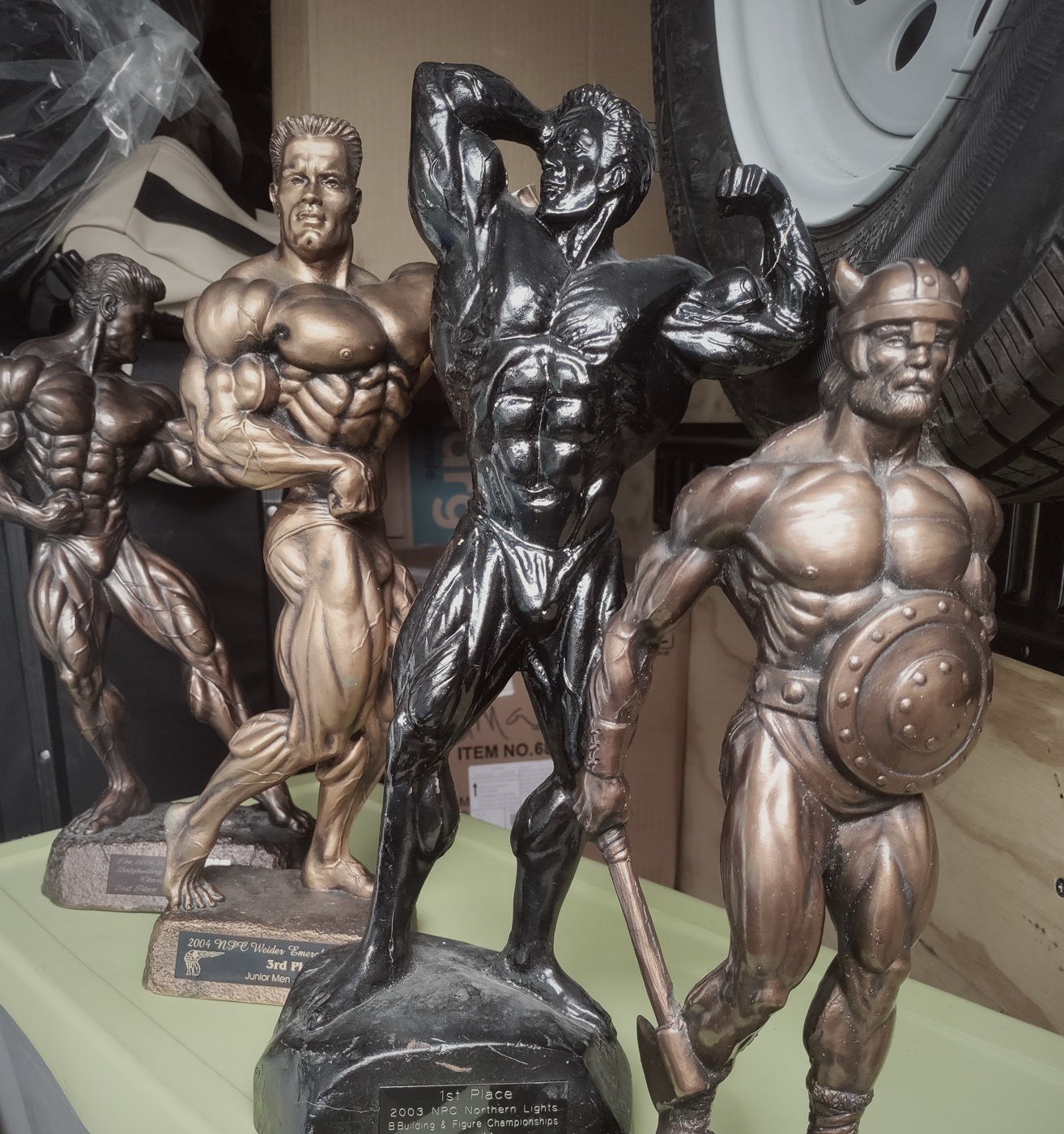 Phillip's NPC first place trophies from 2002 and 2003